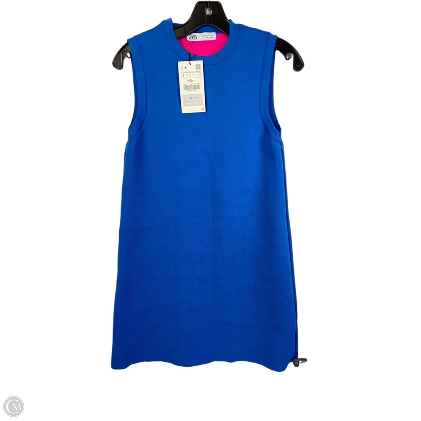 Dress Work By Zara In Blue & Pink, Size: S