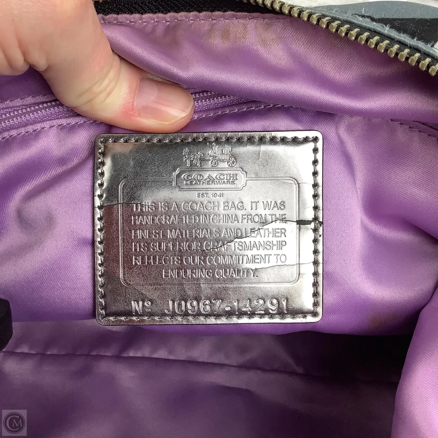 Handbag Designer By Coach, Size: Medium