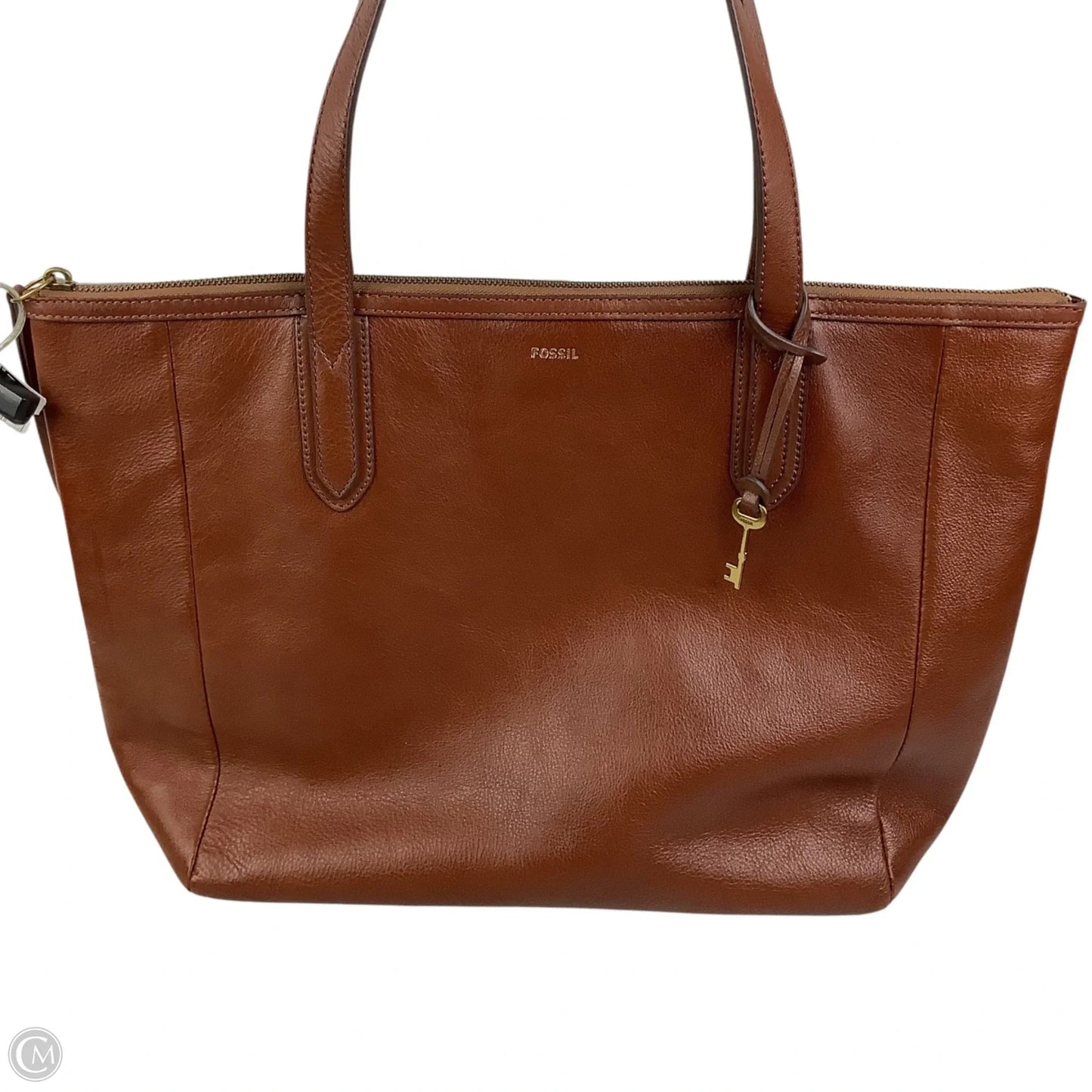Handbag Leather By Fossil, Size: Large