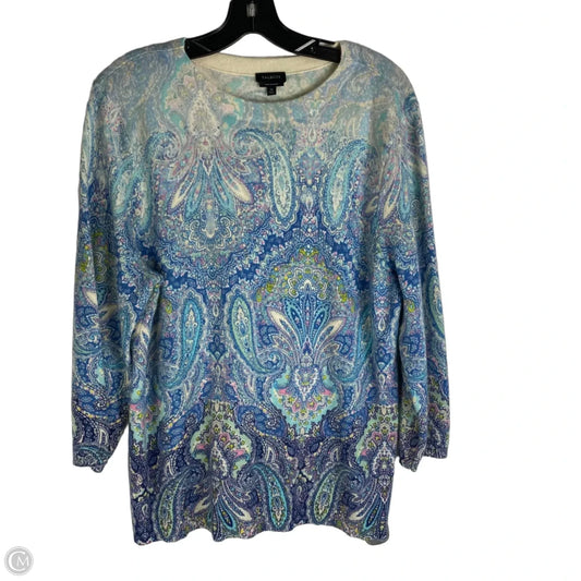 Sweater 100% Cashmere By Talbots In Multi-colored, Size: Xl