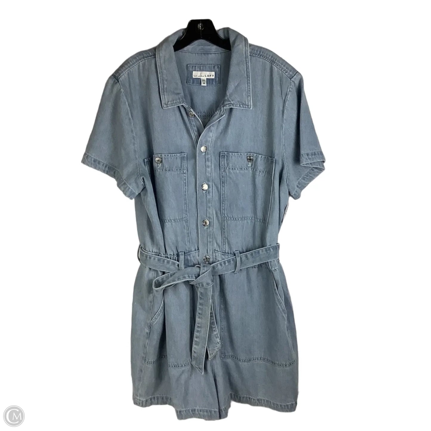 Romper By Loft In Blue Denim, Size: 16
