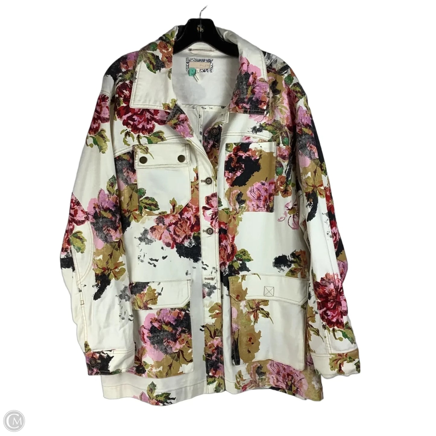 Jacket Other By Pilcro In Floral Print, Size: 1x
