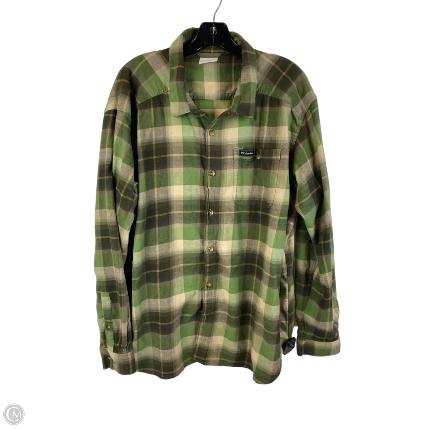 Top Long Sleeve By Columbia In Plaid Pattern, Size: Xxl