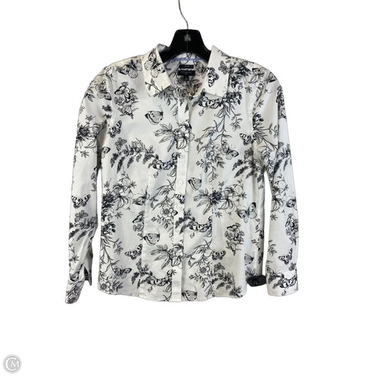 Top Long Sleeve By Talbots In Black & White, Size: 4p