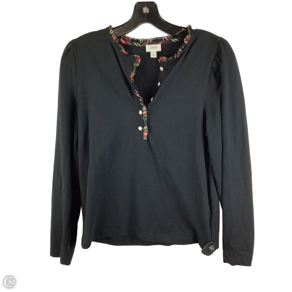 Top Long Sleeve By J. Crew In Black, Size: S
