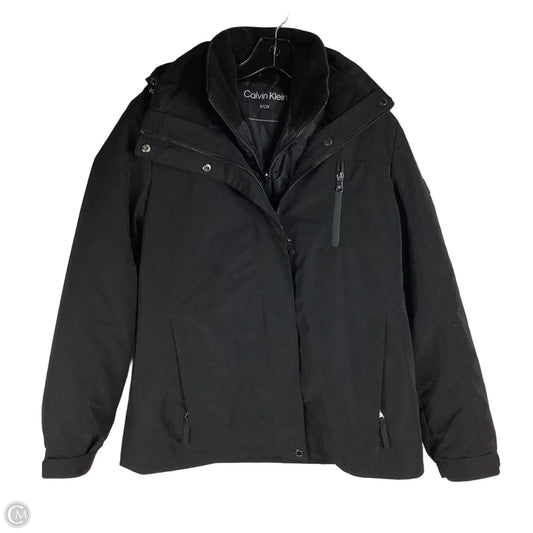 Coat Puffer & Quilted 2 piece set By Calvin Klein In Black, Size: S