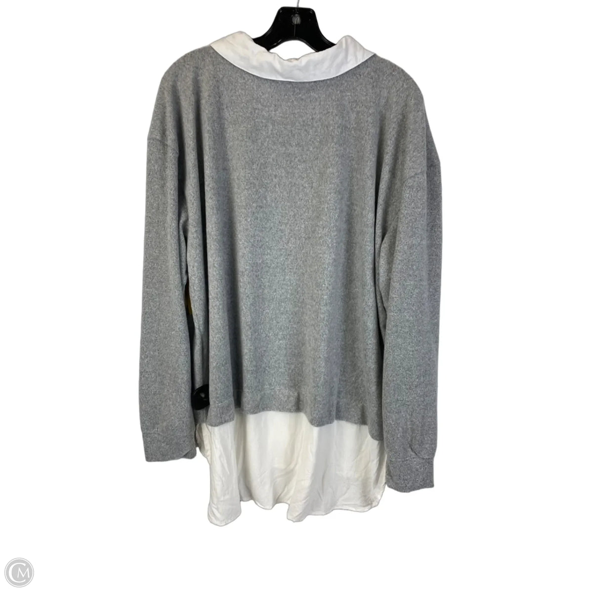 Top Long Sleeve By Cmc In Grey, Size: Xl