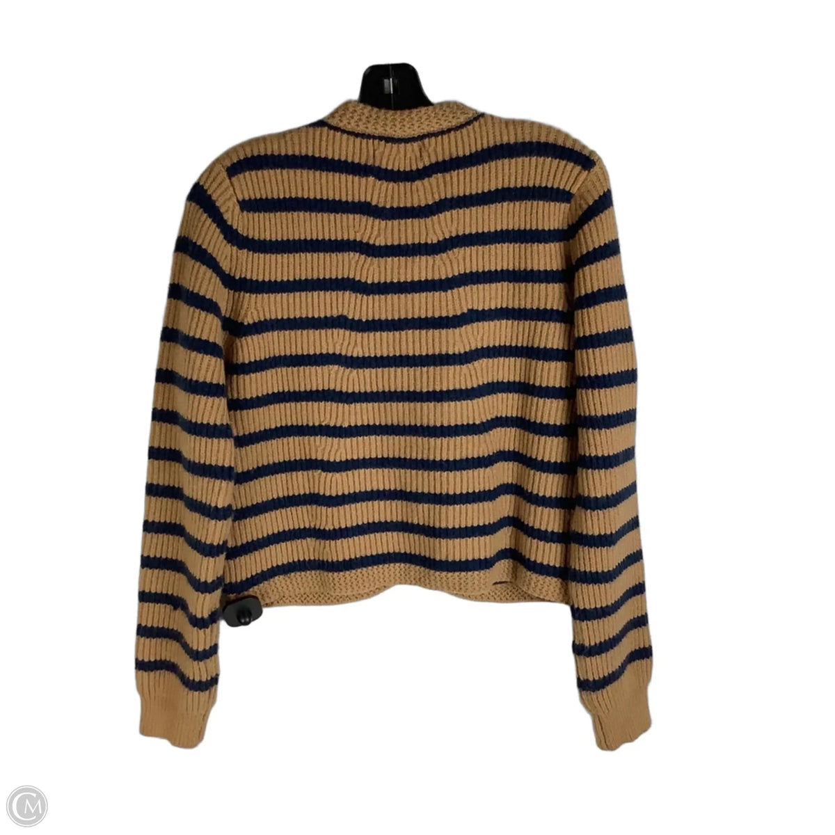 Sweater Cardigan By Hudson Gray In Striped Pattern, Size: M