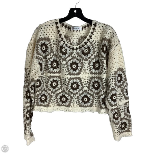 Sweater By Clothes Mentor In Brown & Cream, Size: S
