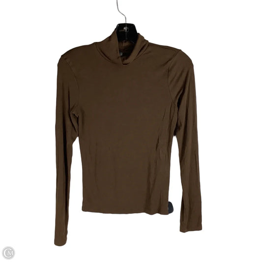 Top Long Sleeve By Anthropologie In Brown, Size: Estimated S