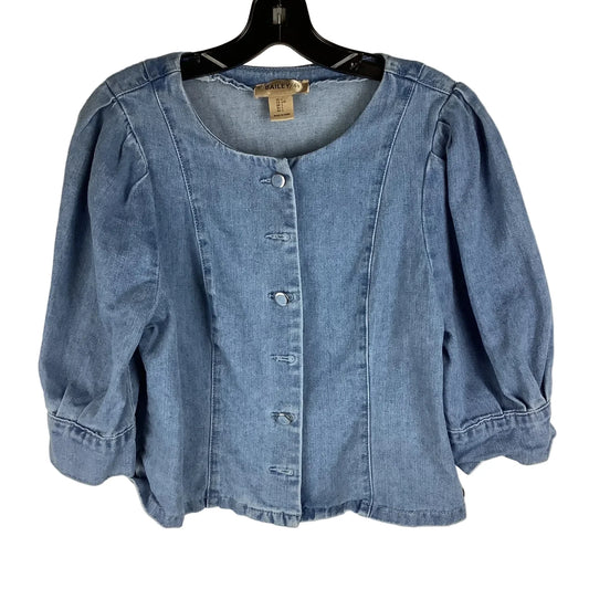 Top Short Sleeve By Bailey 44 In Blue Denim, Size: L