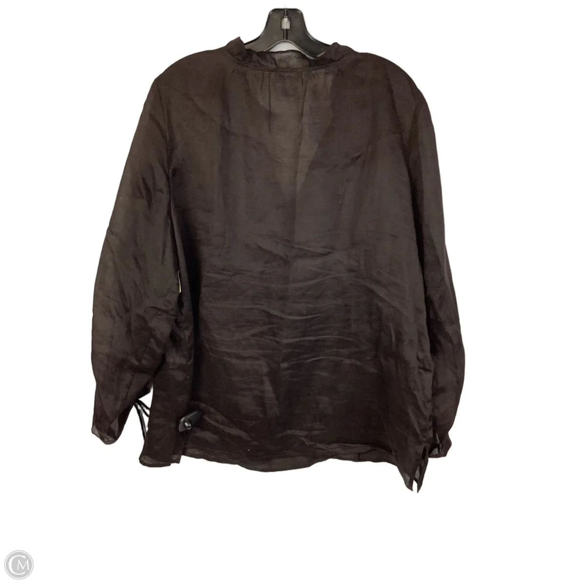 Top Long Sleeve By Chicos In Brown, Size: Xl