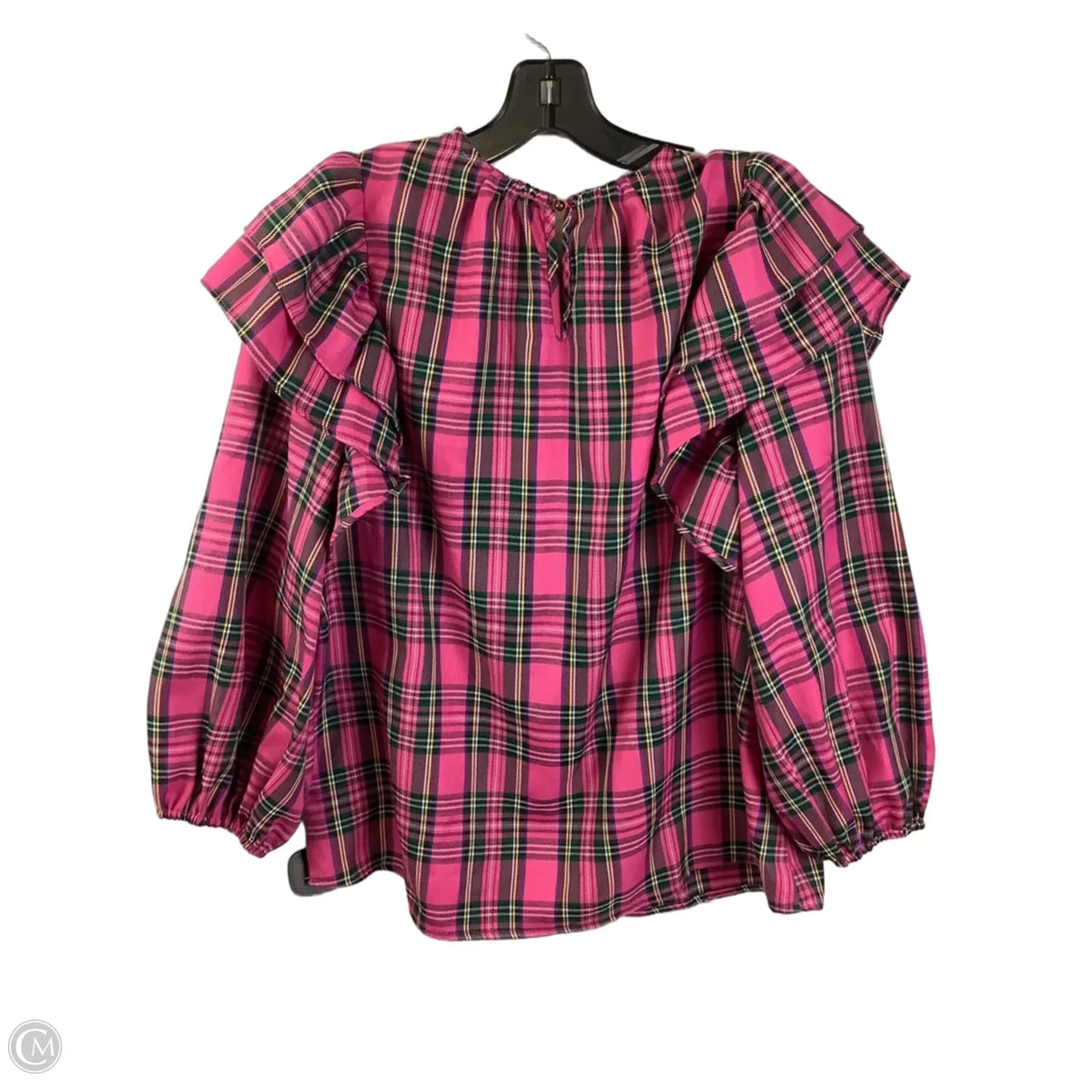 Top Long Sleeve By Cmc In Plaid Pattern, Size: S