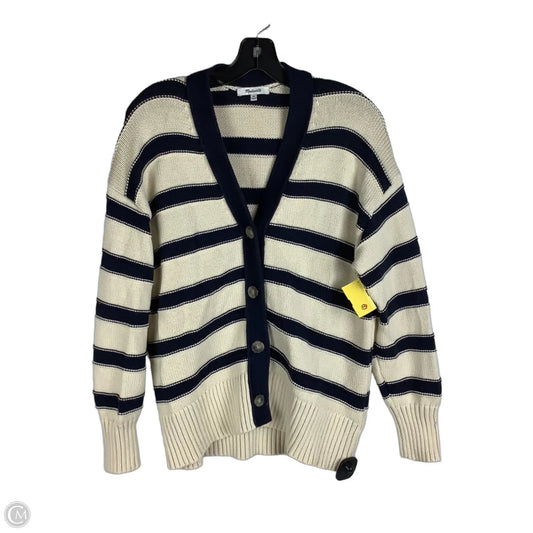 Sweater Cardigan By Madewell In Striped Pattern, Size: Xs