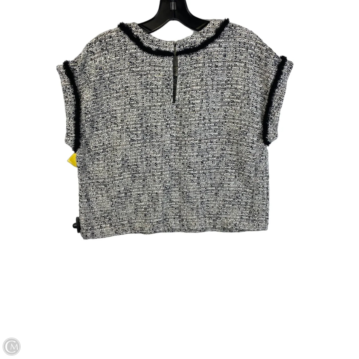 Top Short Sleeve By Loft In Black & White, Size: S
