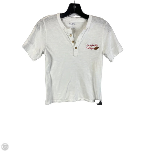 Top Short Sleeve By Pilcro In White, Size: Xs