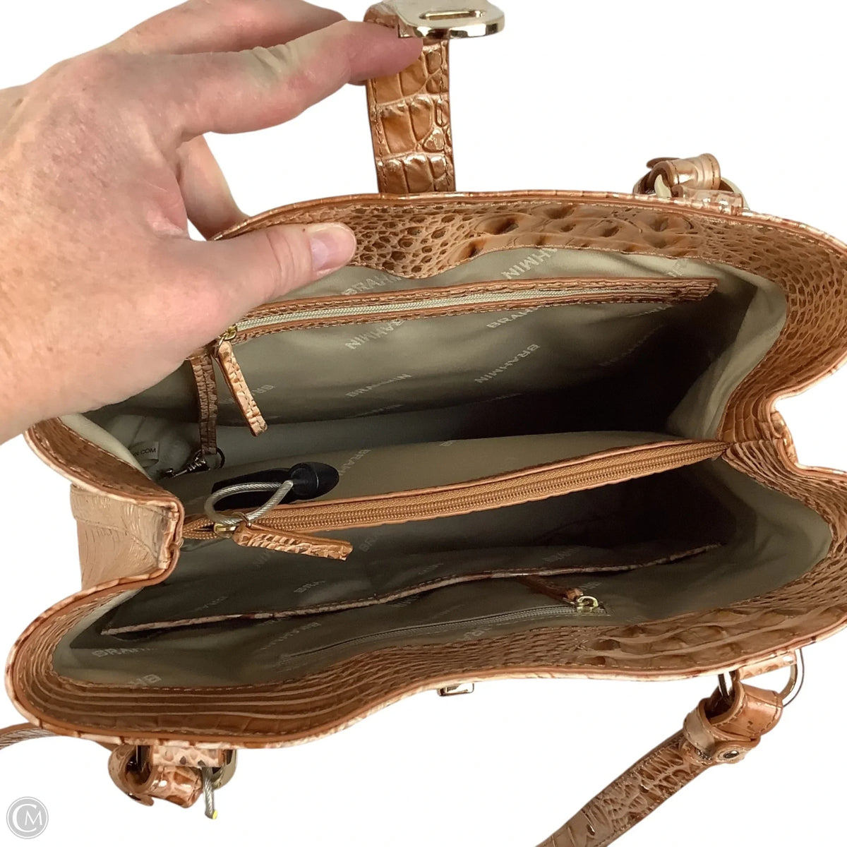 Handbag Designer By Brahmin, Size: Medium