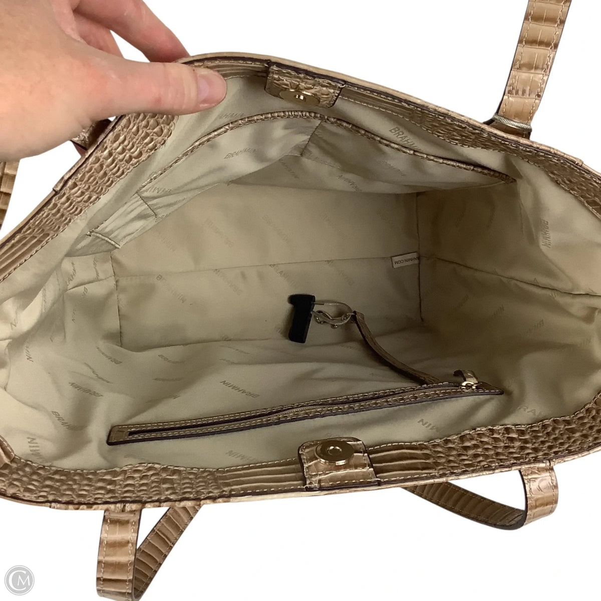 Tote Designer By Brahmin, Size: Large