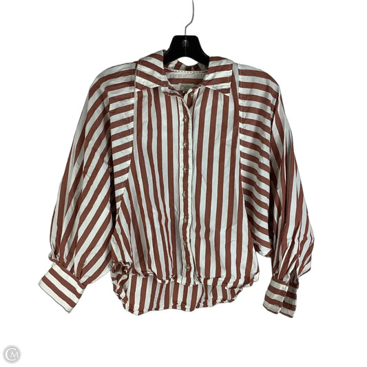 Top Long Sleeve By Pilcro In Striped Pattern, Size: Xxs