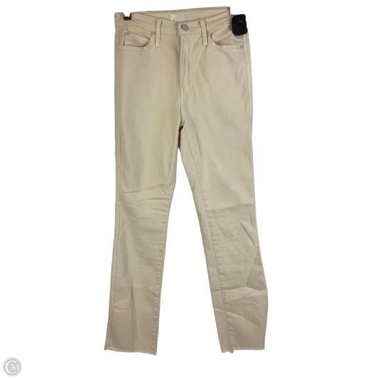Jeans Designer By Mother In Cream Denim, Size: 2 (25)