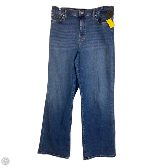 Jeans Boot Cut By 7 For All Mankind In Blue Denim, Size: 14