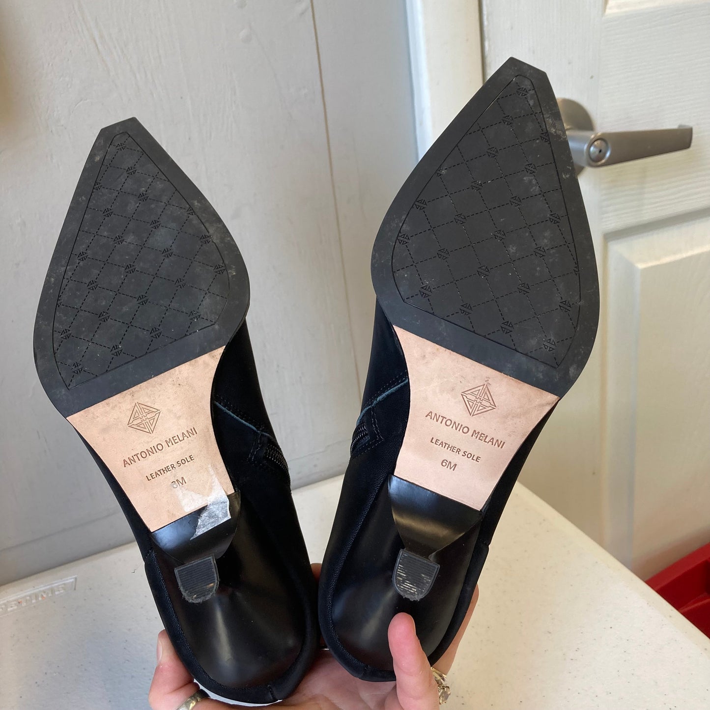 Boots Ankle Heels By Antonio Melani In Black, Size:6