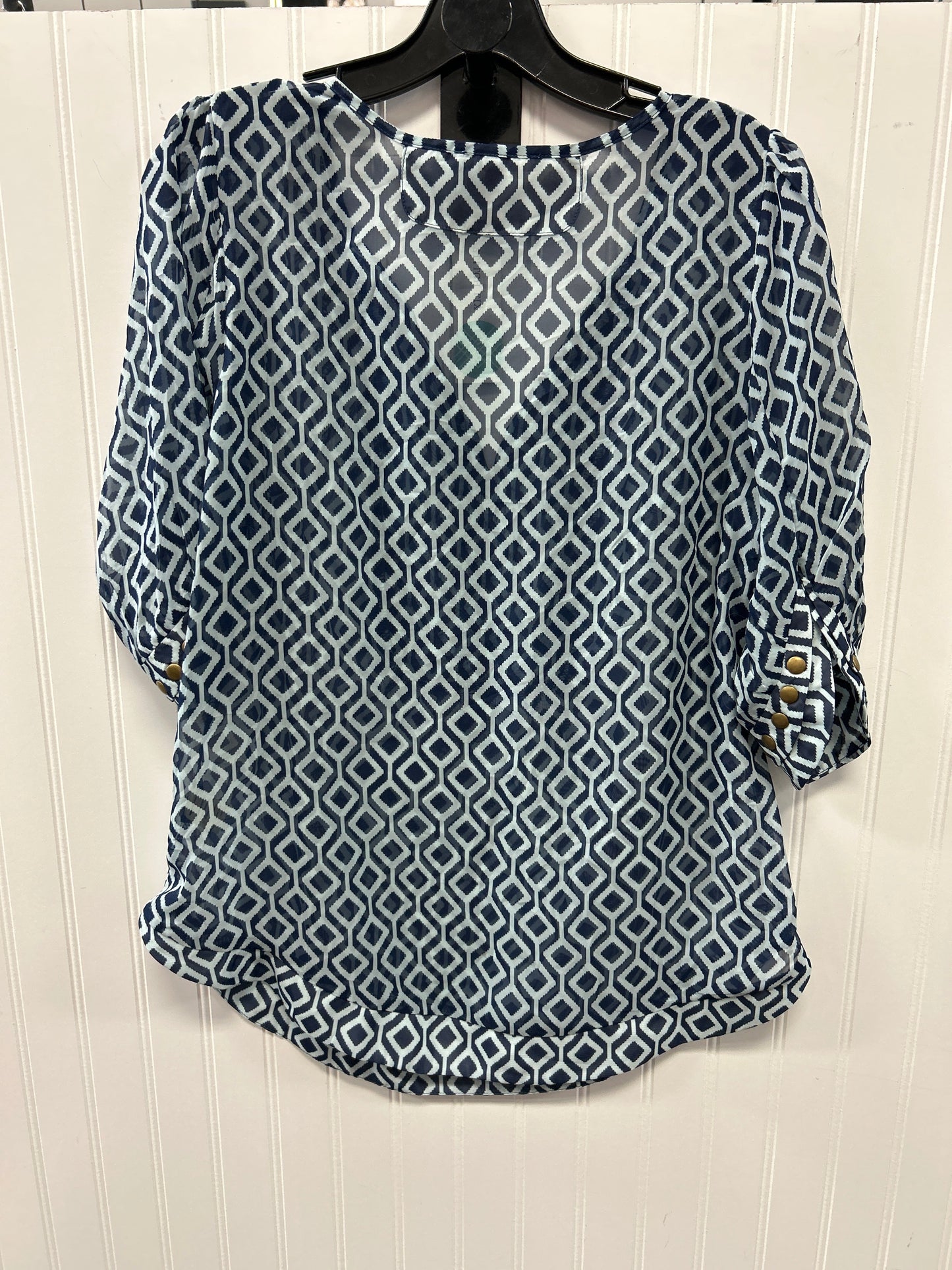 Blouse Ss By 41 Hawthorn In Blue, Size:M