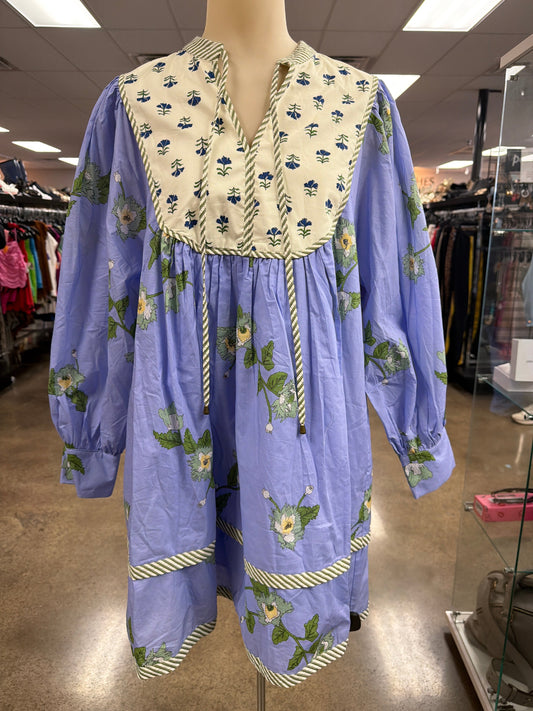 Dress Casual Short By Entro In Green & Purple, Size:M