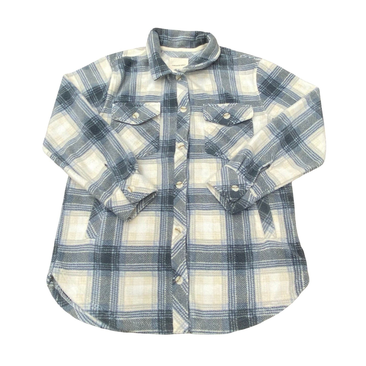 Jacket Shirt By Thread And Supply In Plaid Pattern, Size:M