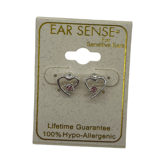 Earrings Stud By Clothes Mentor In Pink & Silver