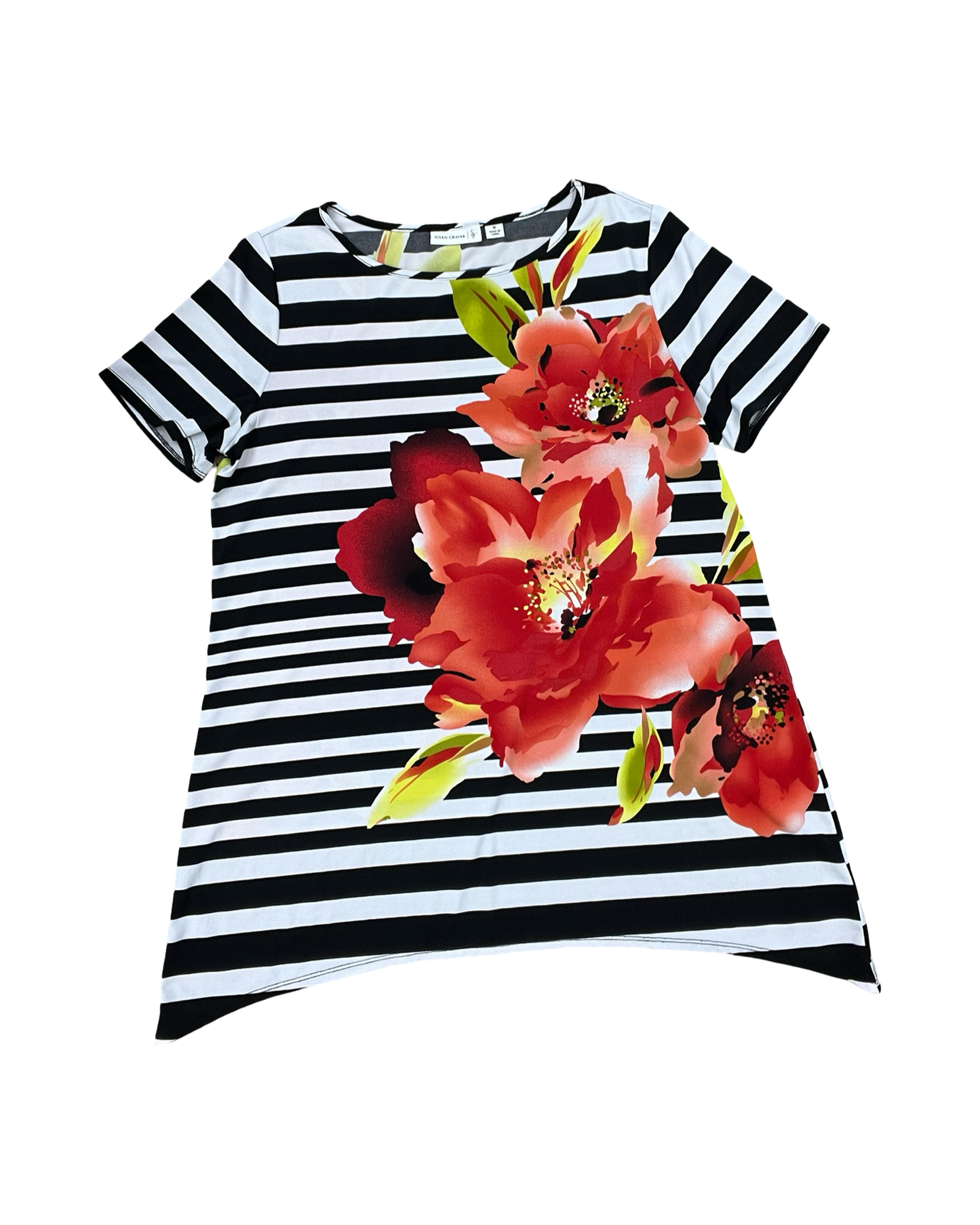 Top Ss By Susan Graver In Black & White, Size:M