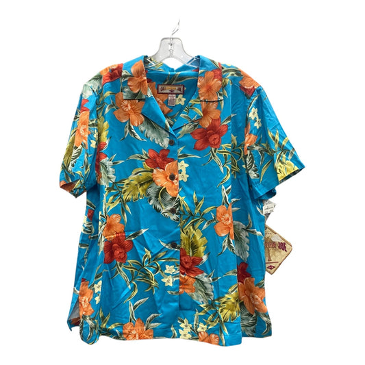 Top Ss By Caribbean Joe In Blue, Size:1X