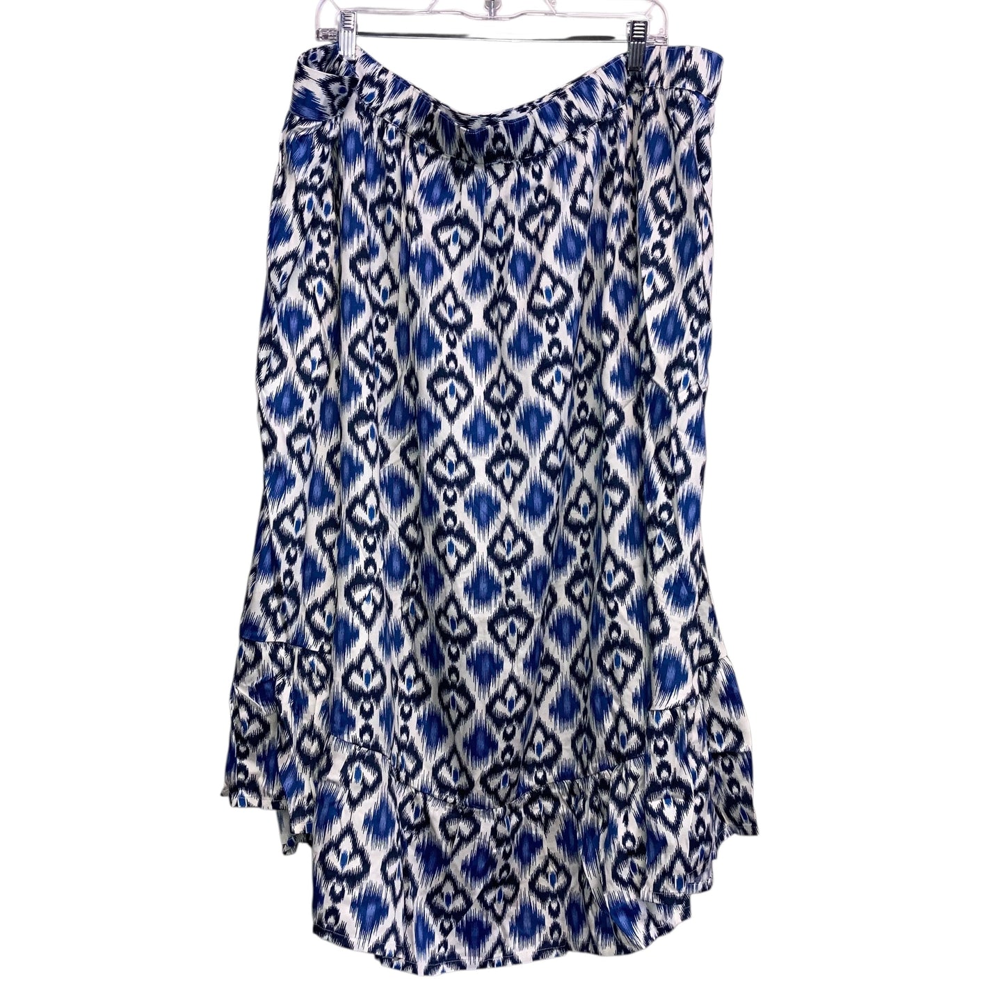 Skirt Midi By Destination 365 In Black & Blue, Size:3X