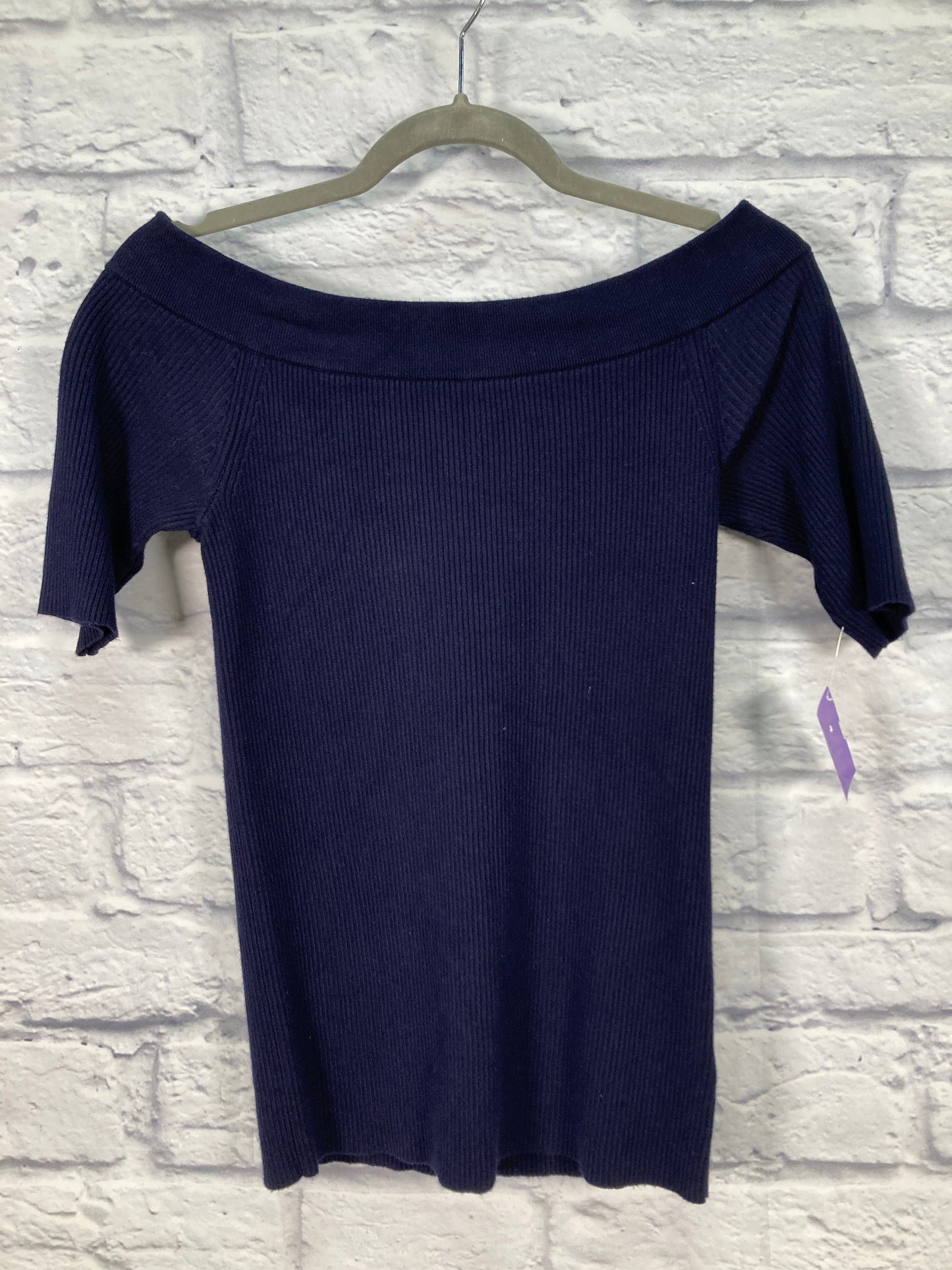 Navy Top Short Sleeve Anthropologie, Size M