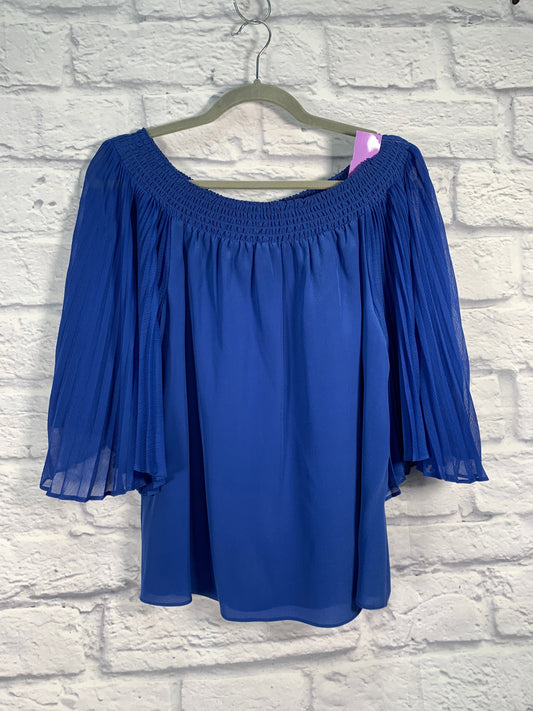 Blue Blouse 3/4 Sleeve Alice + Olivia, Size M