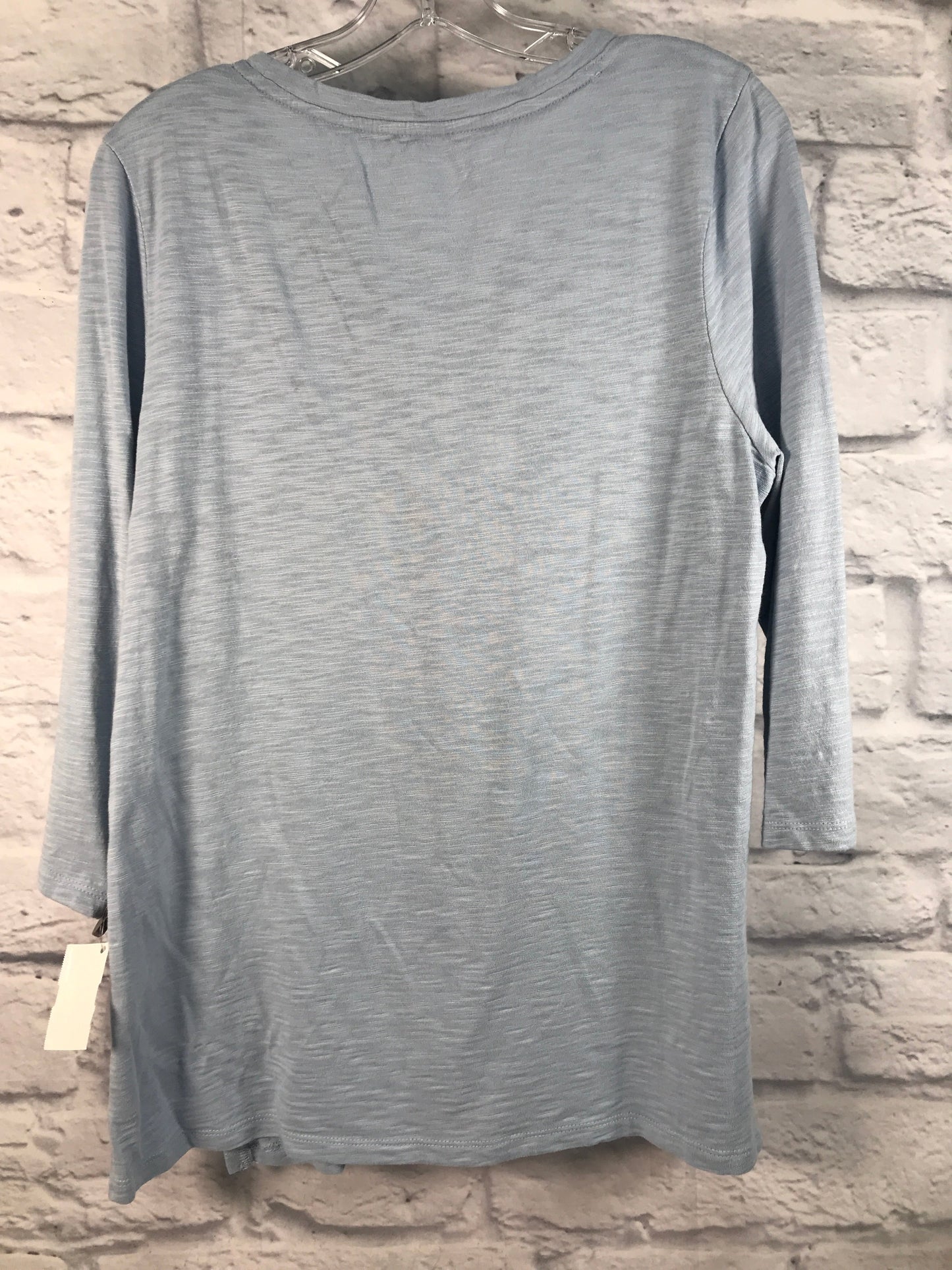 Blue Top Long Sleeve Basic Chicos, Size M