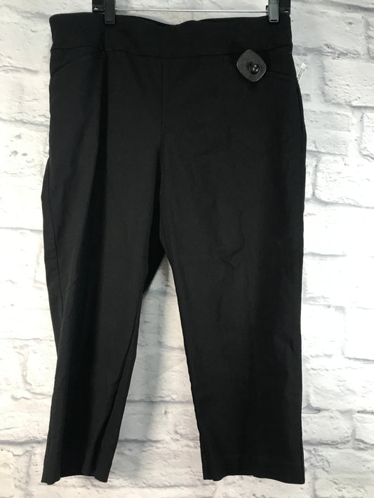 Black Pants Cropped Chicos, Size 10