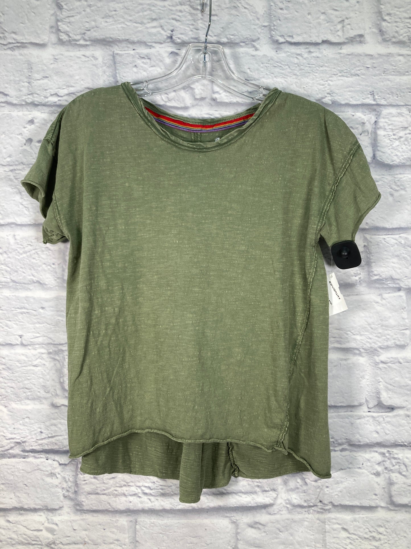 Green Top Short Sleeve Basic Pilcro, Size Xs