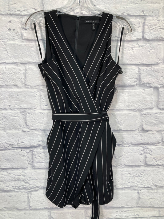 Romper By White House Black Market In Black & White, Size: Xs