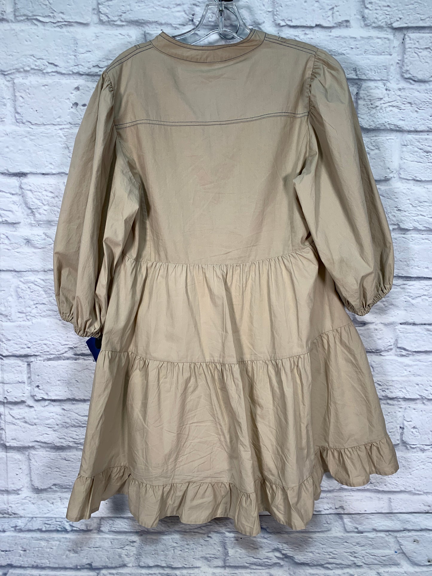 Dress Designer By Blue Tassel In Tan, Size: M