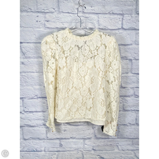 Blouse Long Sleeve By Anthropologie In Cream, Size: S