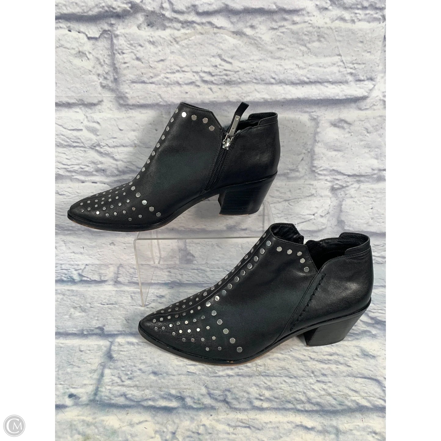 Boots Ankle Flats By 1.state In Black & Silver, Size: 10