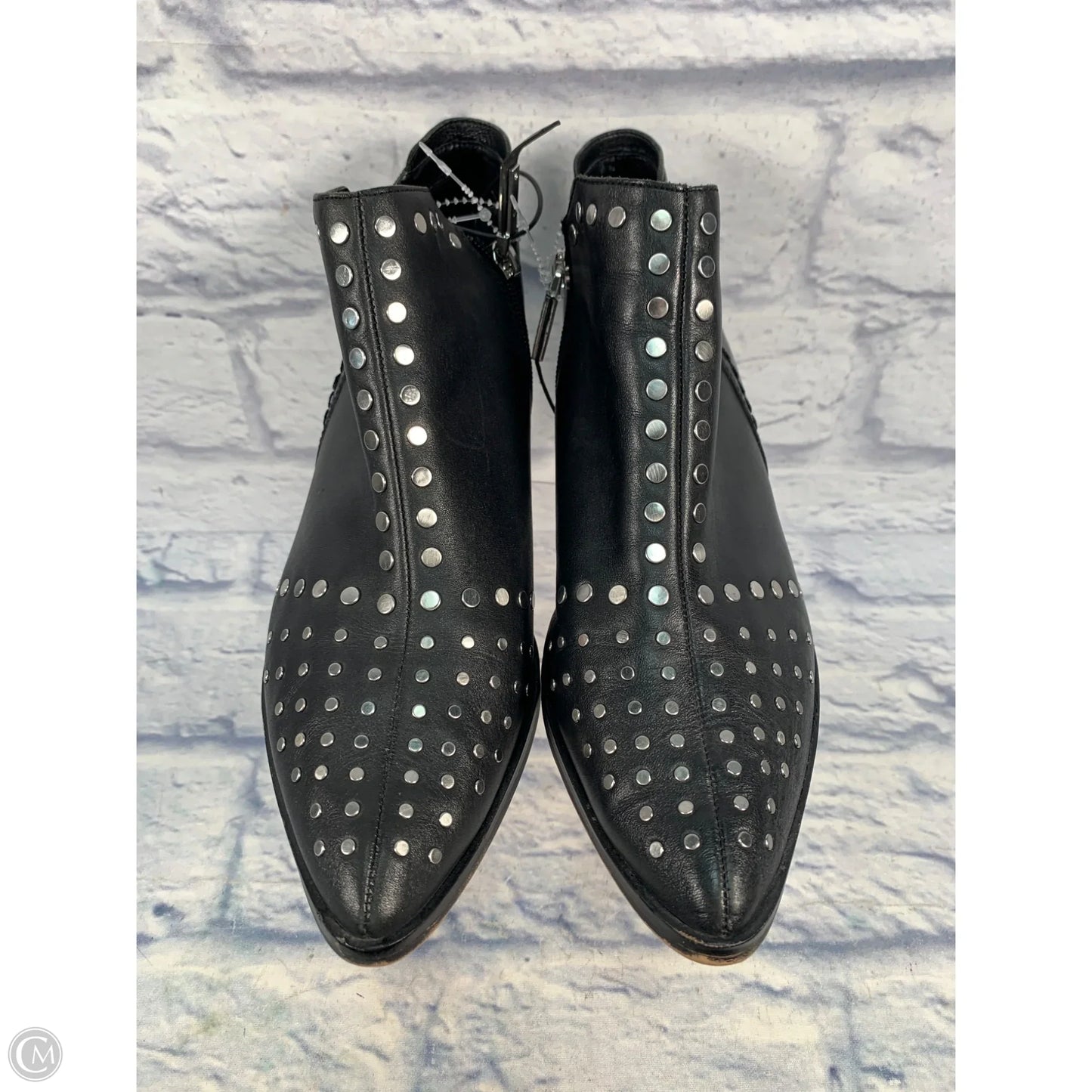 Boots Ankle Flats By 1.state In Black & Silver, Size: 10