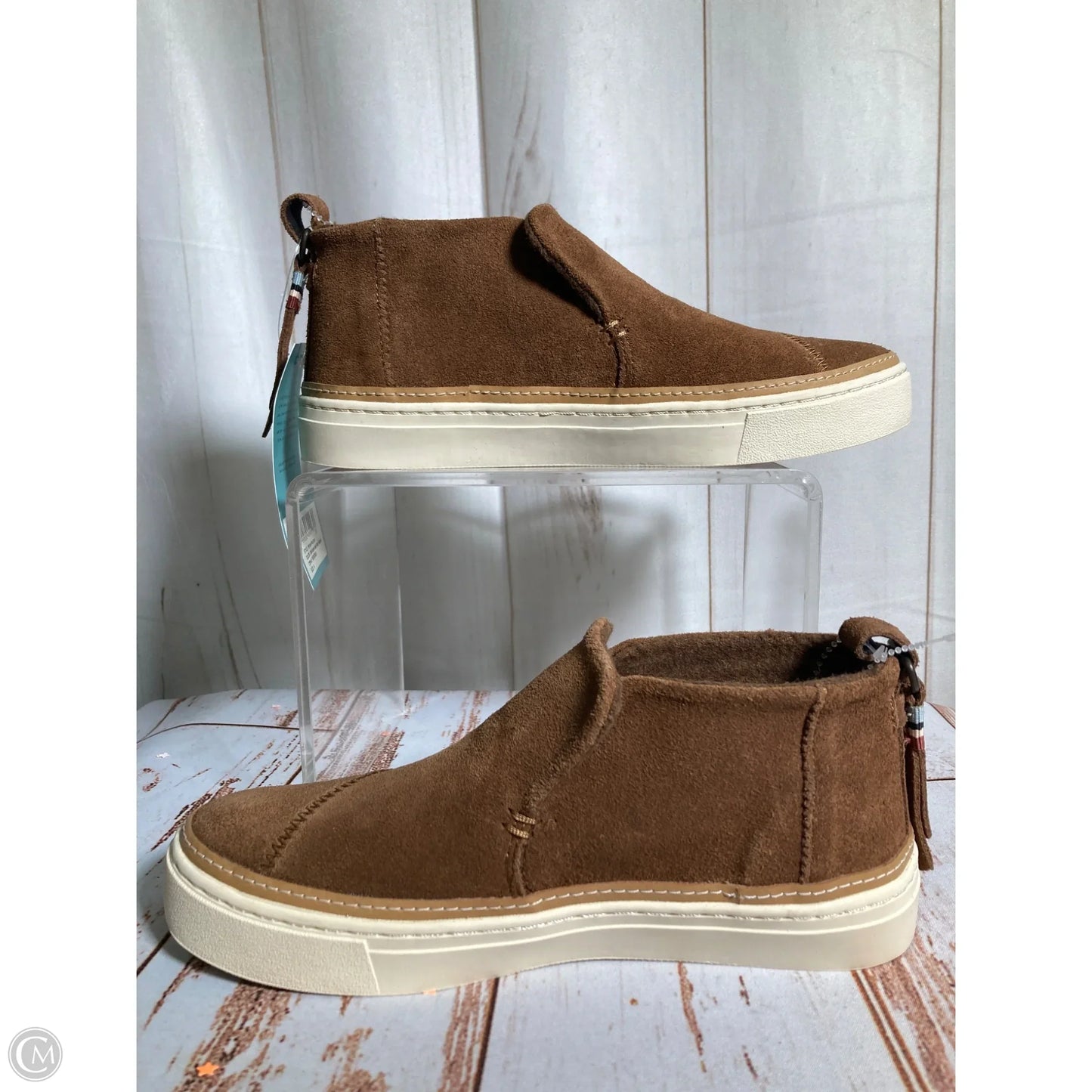 Boots Ankle Flats By Toms In Brown, Size: 6