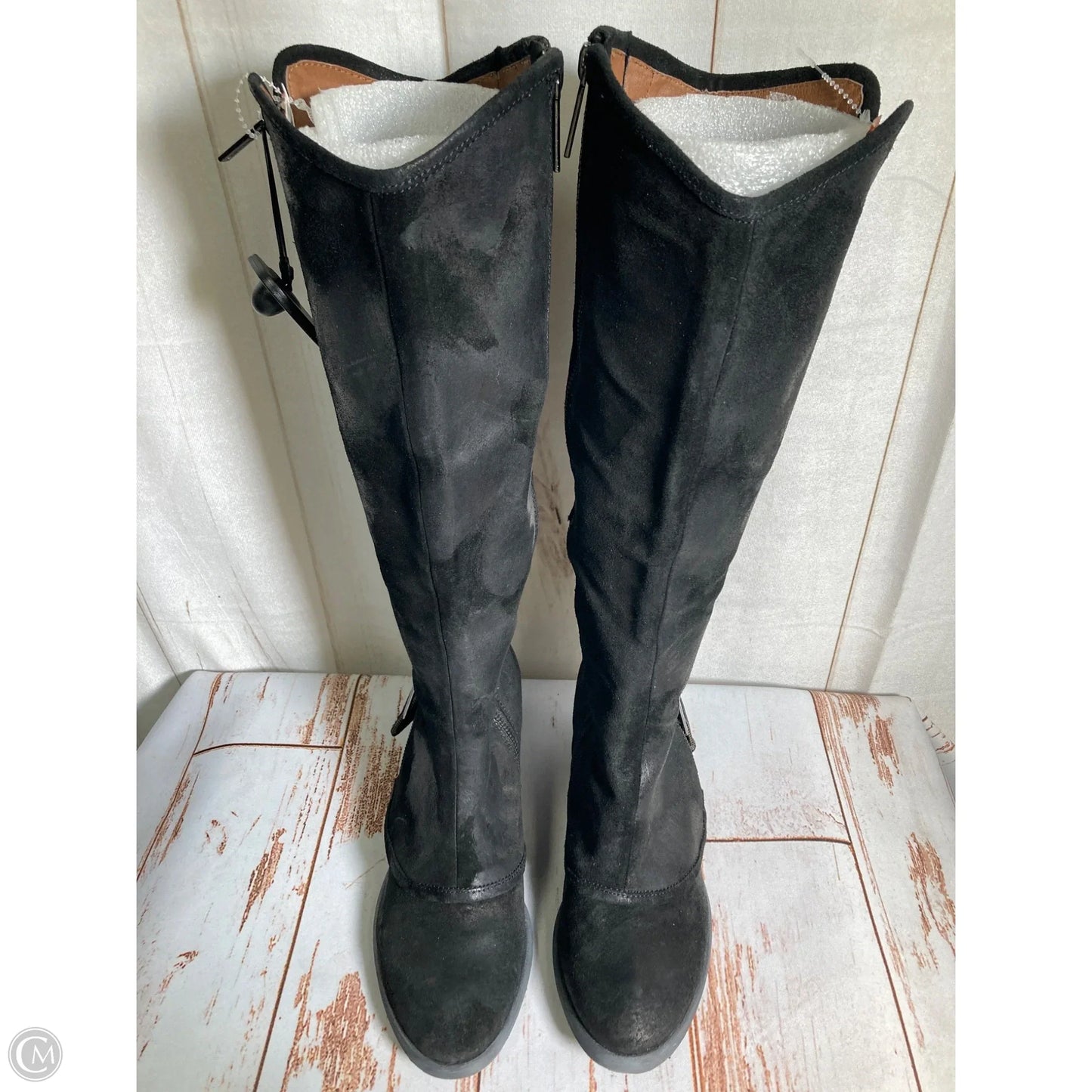 Boots Knee Flats By Donald Pliner In Black, Size: 6