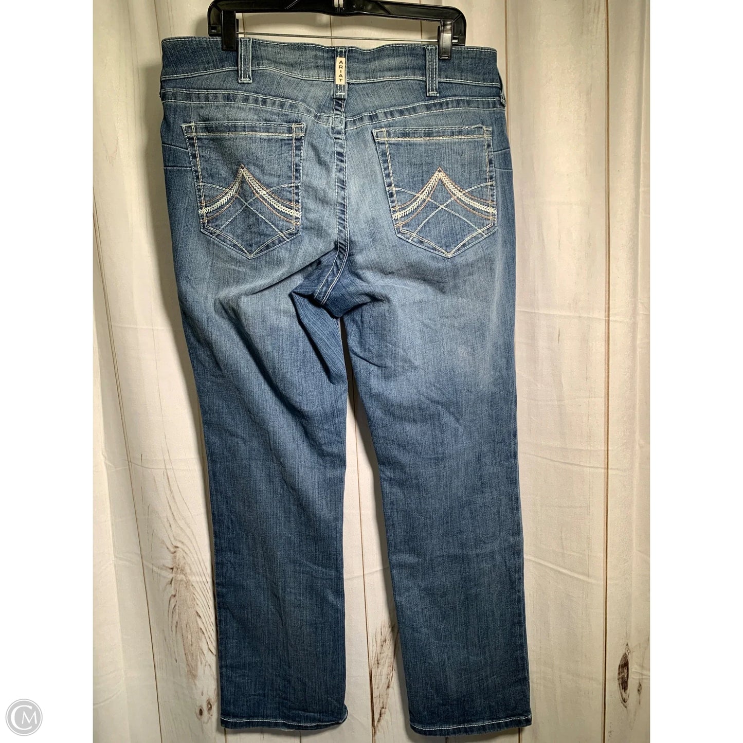 Jeans Boot Cut By Ariat In Blue Denim, Size: 18