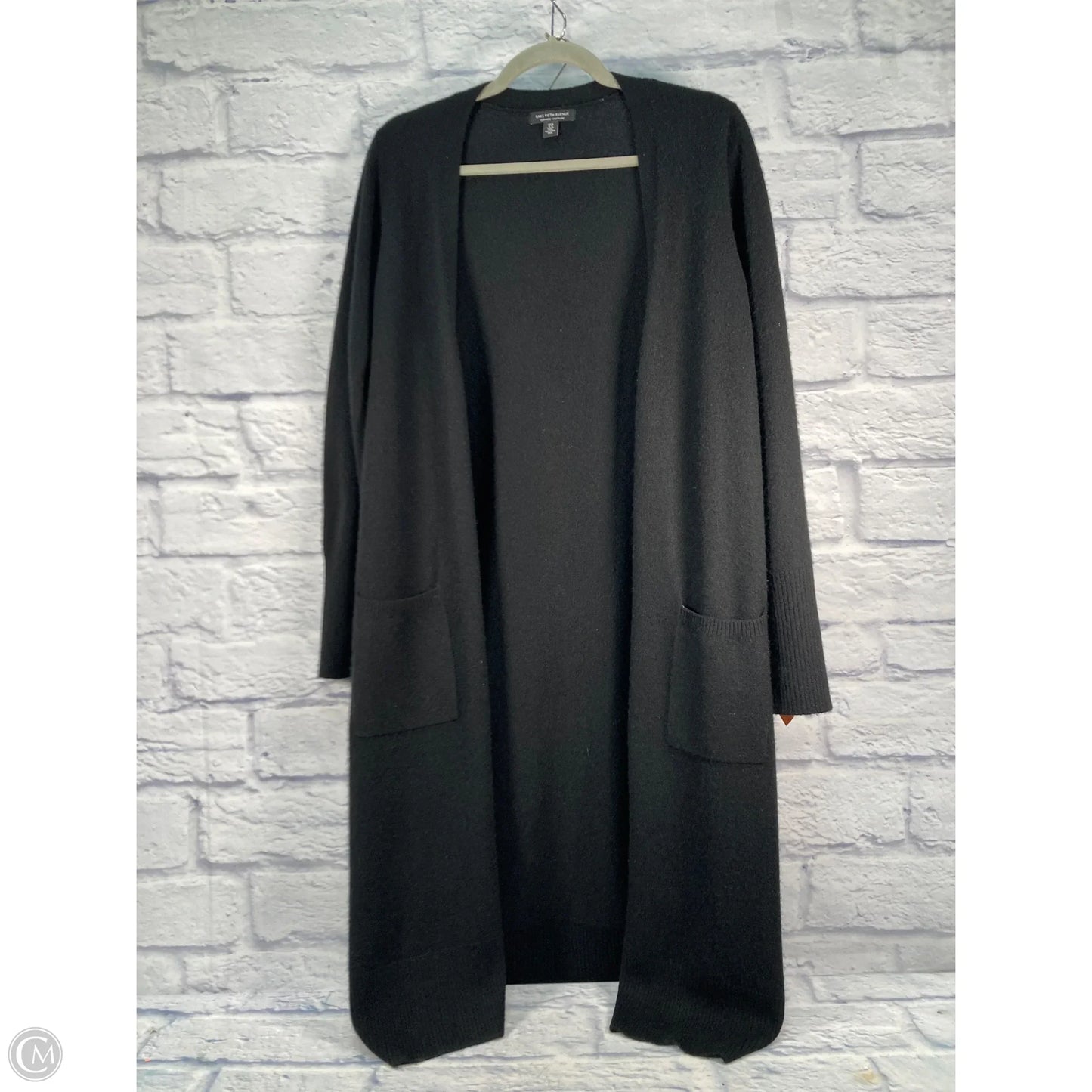 Sweater Cardigan Cashmere By Saks Fifth Avenue In Black, Size: M