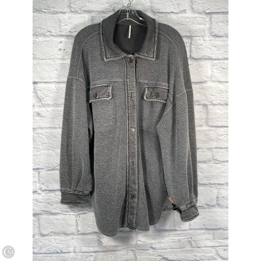 Jacket Shirt By Free People In Grey, Size: L