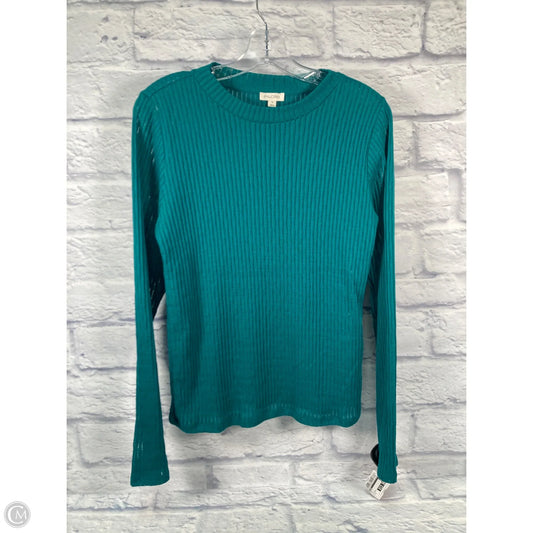 Top Long Sleeve By Pilcro In Teal, Size: M