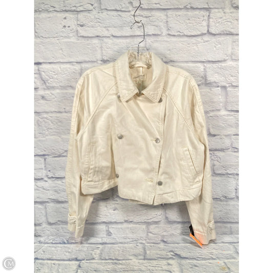 Jacket Denim By Universal Thread In Cream, Size: M